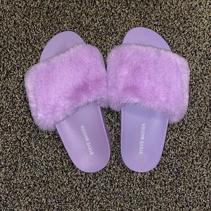 puma furry slides steve madden